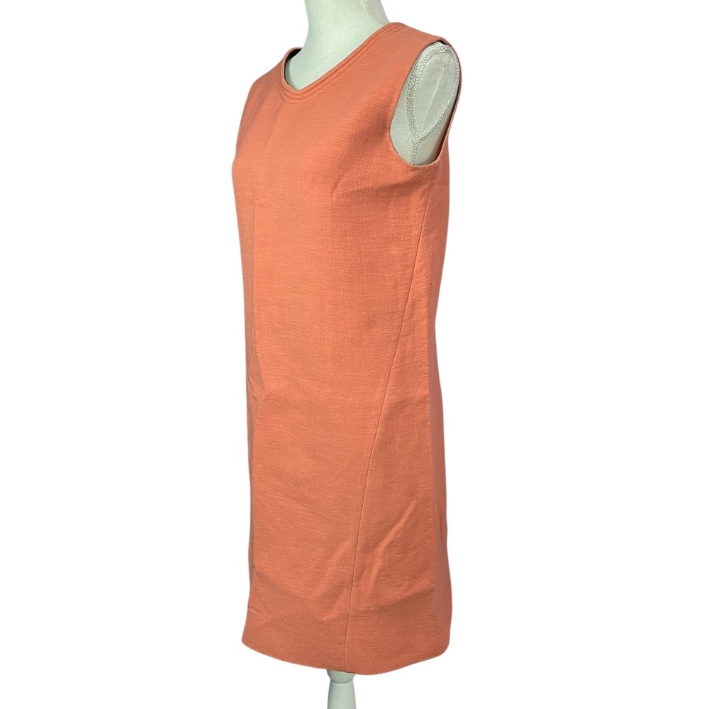 Marni Wool Sheath Dress M Straight Knee Length Pencil Salmon Orange Pink Virgin